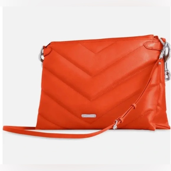 Rebecca Minkoff Edie Maxi Leather Crossbody Bag, Coral - Picture 2 of 11
